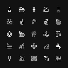 Editable 25 faucet icons for web and mobile