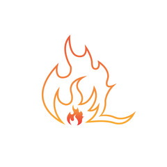 Fire flame vector illustration design template