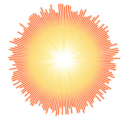 Hot with space rays sun light burst design element05