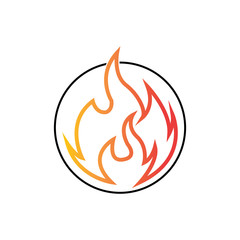 Fire flame vector illustration design template