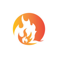 Fire flame vector illustration design template