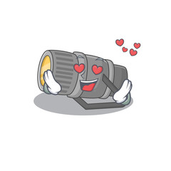 cute underwater flashlight cartoon character showing a falling in love face