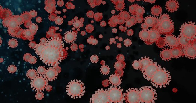 COVID-19  Animation, 4K animierte Bewegungsgrafik f&uuml;r Nachrichten / Informationen f&uuml;r TV & WEB