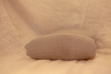  Pastel colored fabric, soft and pleasant to the touch.