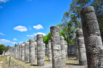Plaza of Thousand Columns in Chichen Itza, Mexico