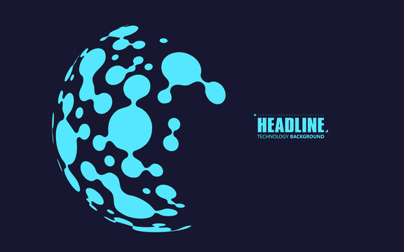 Liquid-like abstract graphics, vector illustration.