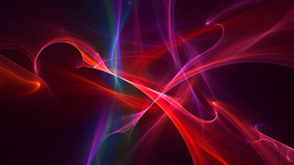 3D rendering abstract colorful fractal light background