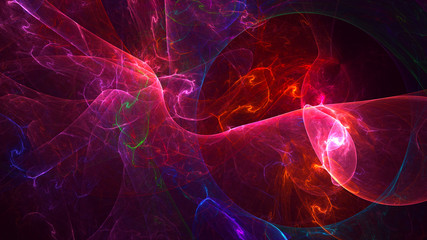 3D rendering abstract colorful fractal light background