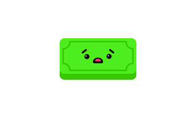 Money Bill with Sad Face 