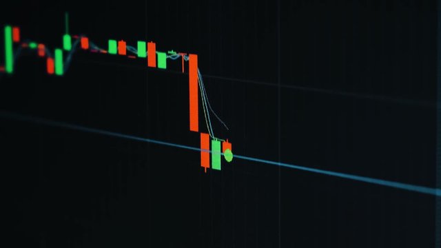 Finance concept. Graph of crypto currency online. Quotes of eth and btc at stock exchange. Stock exchange market chart of ethereum.