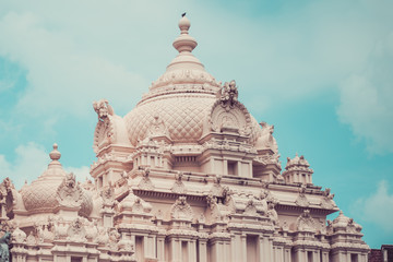 Fototapeta na wymiar Beautiful architecture of historical building Sri Meenadchi Sundareswarar Temple in Galle