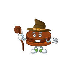 sweet and tricky Witch chocolate alfajor cartoon character