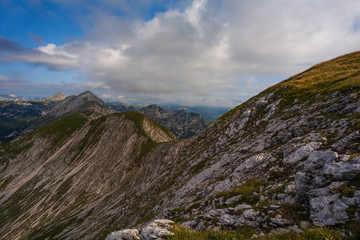 Fototapeta na wymiar On the summit of Vogel mountain