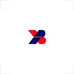 initial X B letter logo design