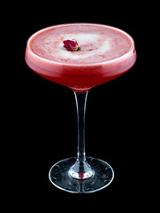 Exquisite original cocktails on a black background.