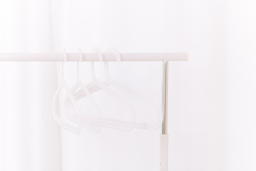 Stylish white hangers