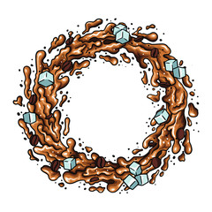 Banner of the confectionery store label concept. illustration of cake, coffee, sugar, grain store labels vector concept banner croissant