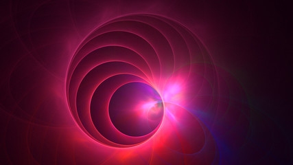 3D rendering abstract circle light background