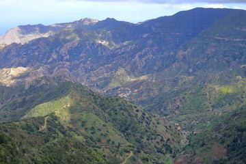 Landscape around Vallehermoso and Los Loros on La Gomera.