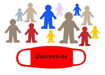 Template danger of coronavirus. Medical precaution concept. Vector illustration flat design. Abstract background. Chinese coronavirus outbreak. Novel coronavirus 2019-nCoV.