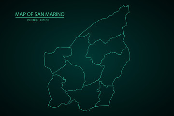 map-San Mari no country, Blue map of San Marino, Couple Set Map,Blue Map of San Marino,Vector EPS10. - Vector