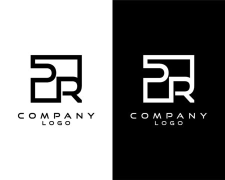 PR, RP Letters Logo Design. Simple and Creative Letter Concept Illustration vector
