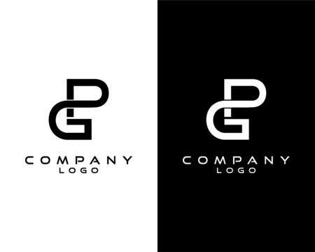  Letters pg, gp Logo Design. Simple and Creative Letter Concept Illustration vector