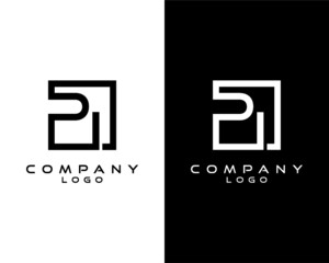 PI, IP Letters Logo Design. Simple and Creative Letter Concept Illustration vector