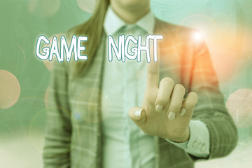 Handwriting text writing Game Night. Conceptual photo usually its called on adult play dates like...