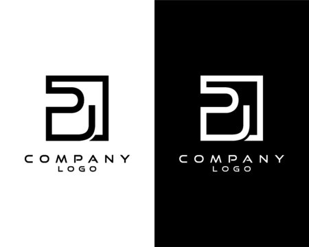 PJ, JP Letters Logo Design. Simple and Creative Letter Concept Illustration vector