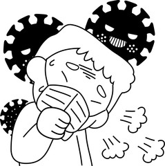 Men infected with the new coronavirus outline