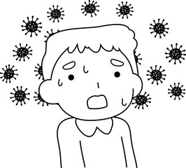 Men infected with the new coronavirus outline