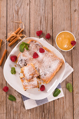 Bougatsa - Greek puff pastry with cream.