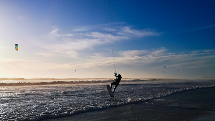 Kite Surf Table Mountain Landscape Cape Town, South Africa