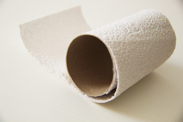 toilet paper roll close up