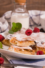 Bougatsa - Greek puff pastry with cream.