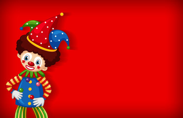 Background template design with happy clown