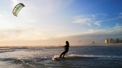 Kite Surf Table Mountain Landscape Cape Town, South Africa