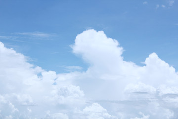 Blue sky with big cloud on sunny day in summer