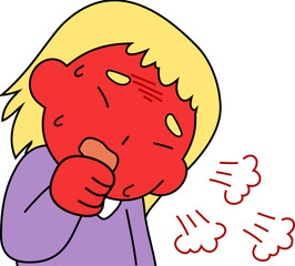 White woman infected with the new coronavirus