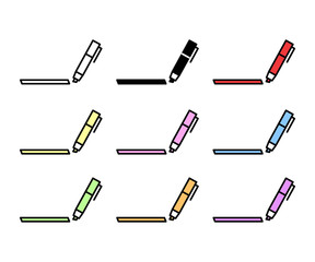ノートと鉛筆のアイコン ビジネス 紙 イラスト 勉強 メモ ペン Wall Mural Yugoro