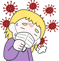 White woman infected with the new coronavirus