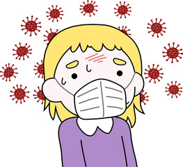 White woman infected with the new coronavirus