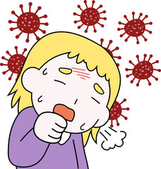 White woman infected with the new coronavirus