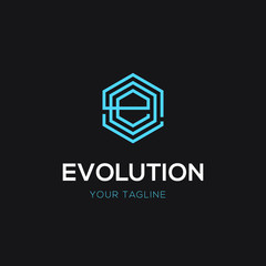 Fototapeta premium abstract modern letter E logo monogram template