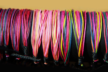oriental traditional multicolored wicker jewelry bracelets