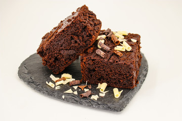 chocolate cake on plate