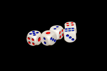 dices isolated on white background