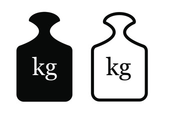 kilogram icon on white background