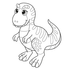 Coloring book for children baby Tyrannosaurus